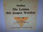 Pyramide und Dreieck ohne Auge Zeitschriften Buecher Werbungen Medien Goethes Die Leiden des jungen Werther C. Bange Verlag